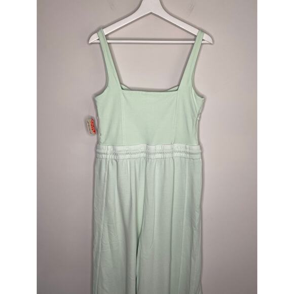 Free People Inbound NWT Sleeveless Square Neck Onesie Jumpsuit Moss Women's L - Picture 8 of 11